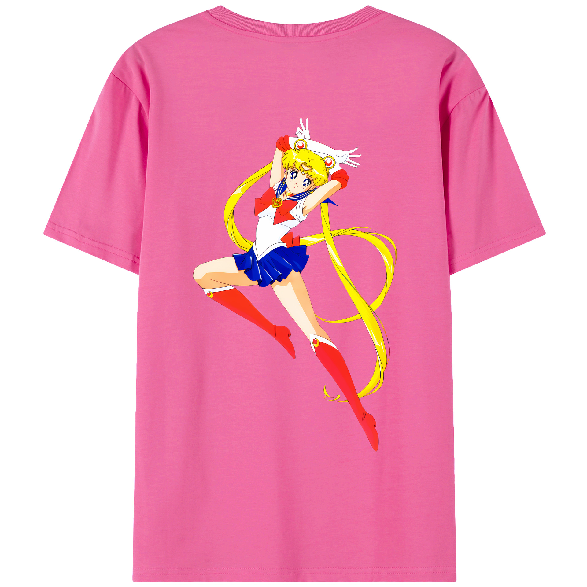 （画像用） 美少女戦士セーラームーン 月野 うさぎ つきの うさぎ Sailor Moon Tsukino Usagi レディース半袖Tシャツ(バックプリント)